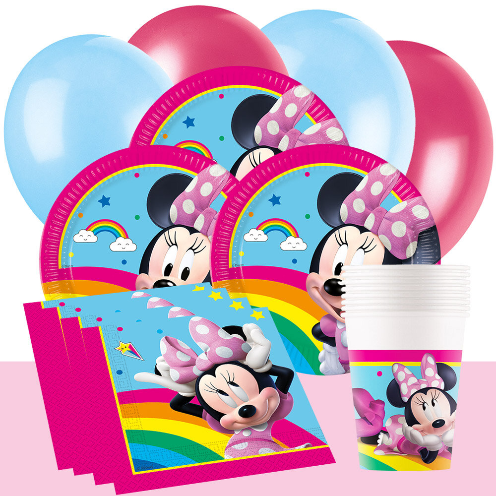 Minnie Maus Kindergeburtstag-Partyset für 8-16 Gäste