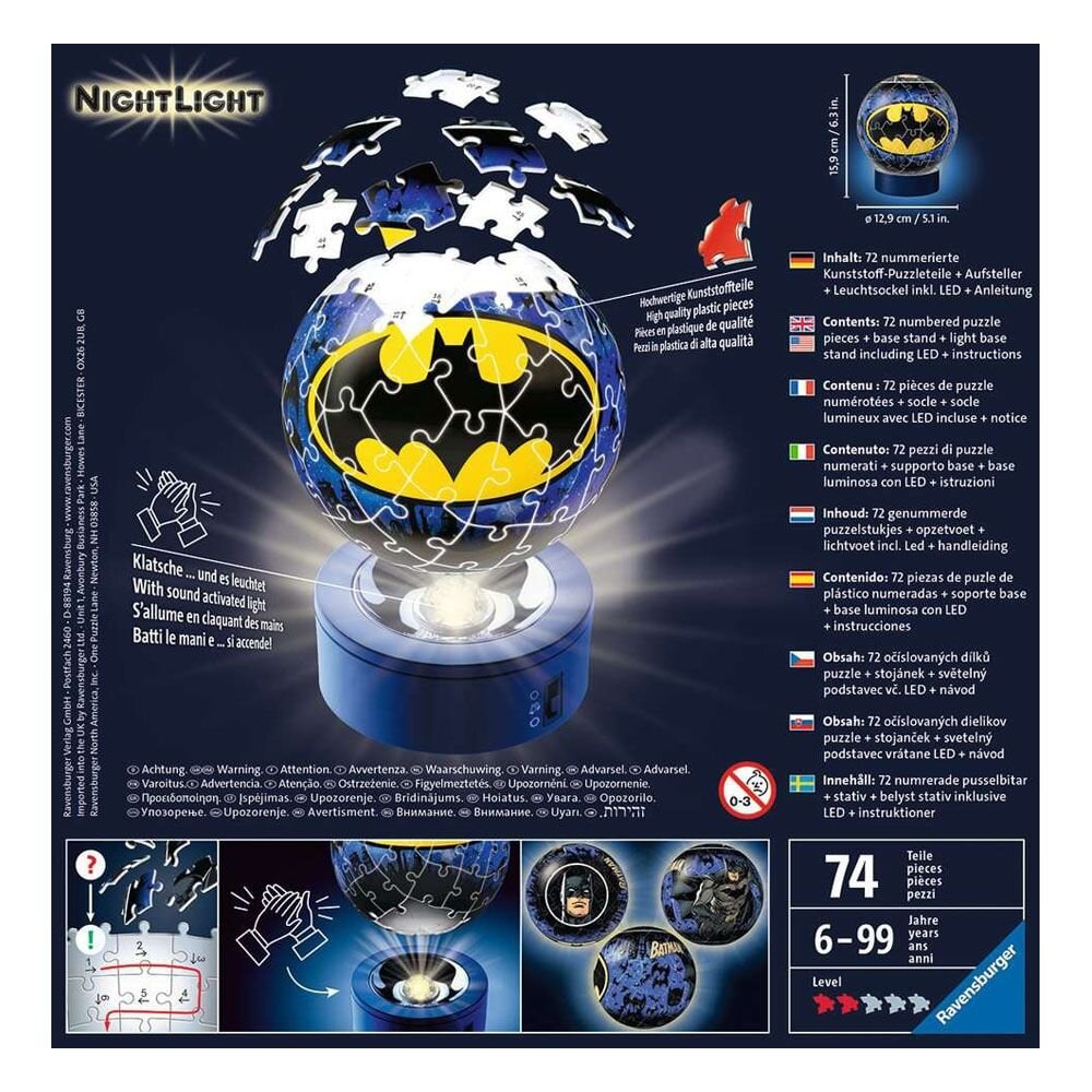 Ravensburger 3D-Puzzle - Batman mit Nachtlicht 72 Teile