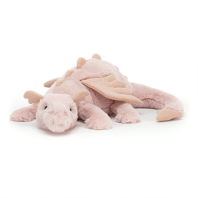 Jellycat - Liegender rosa Drache 50 cm