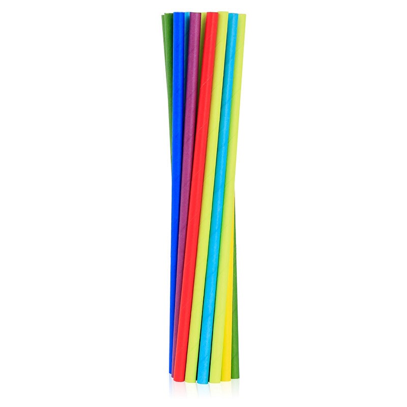 Papier Trinkhalme - Regenbogenfarben 24er-Pack
