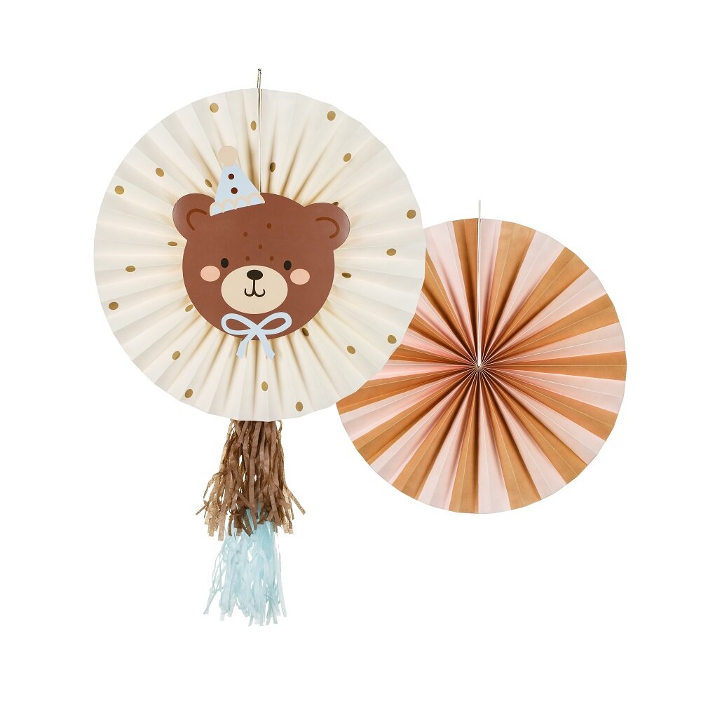 Deko-Rosetten Teddybär 2er-Pack