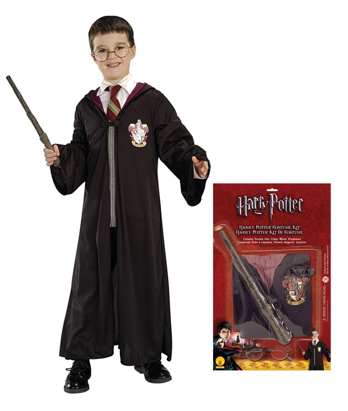 Harry Potter-Set mit Mantel, Zauberstab und Brille