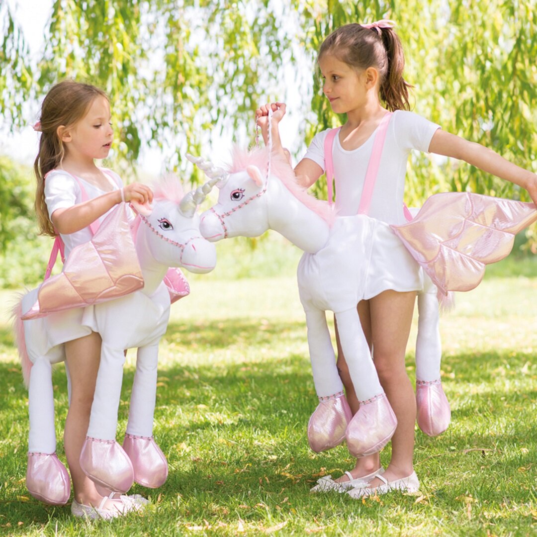 Einhorn Ride-on Kinderkostüm mit Ton- und Lichteffekten 3-8 Jahre