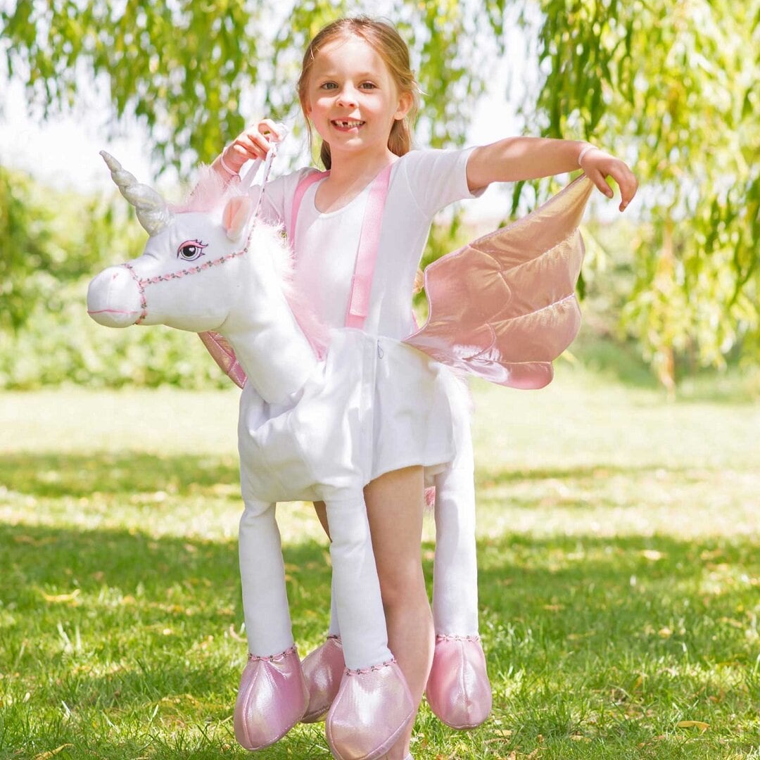 Einhorn Ride-on Kinderkostüm mit Ton- und Lichteffekten 3-8 Jahre