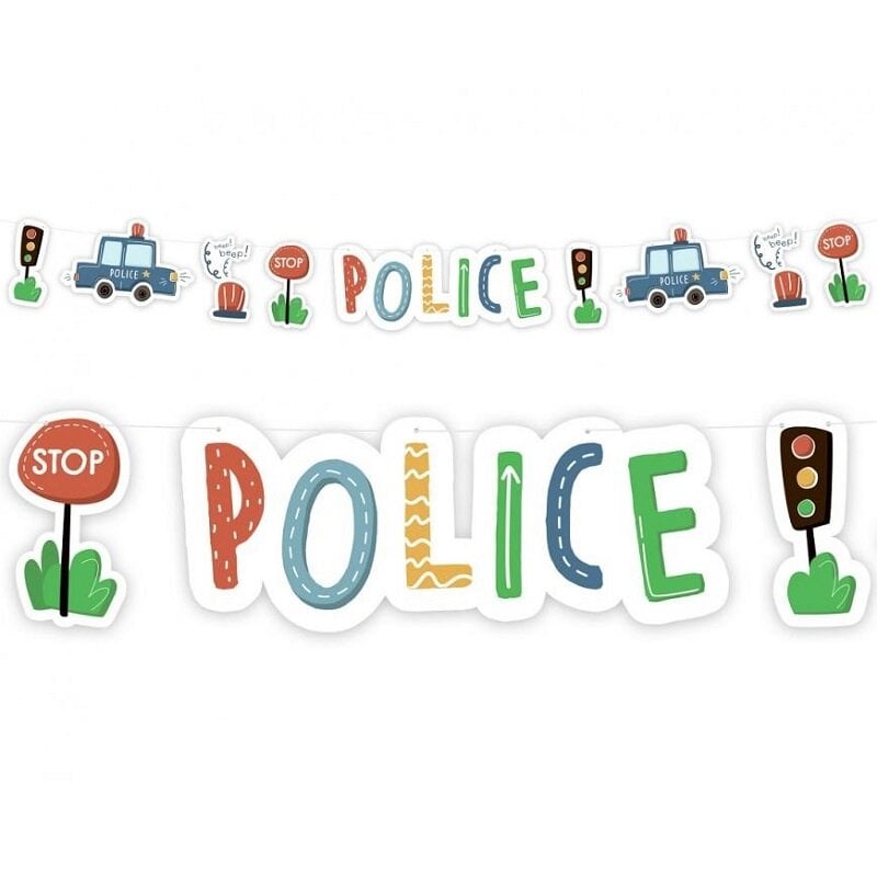 Polizei - Girlande 3 Meter