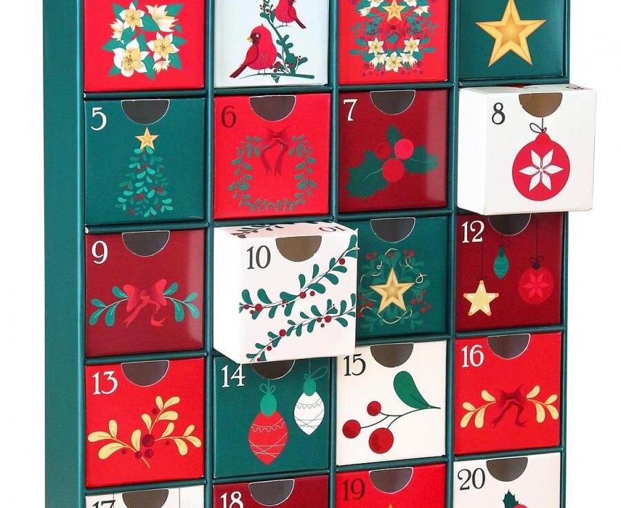 Adventskalender mit Schubladen