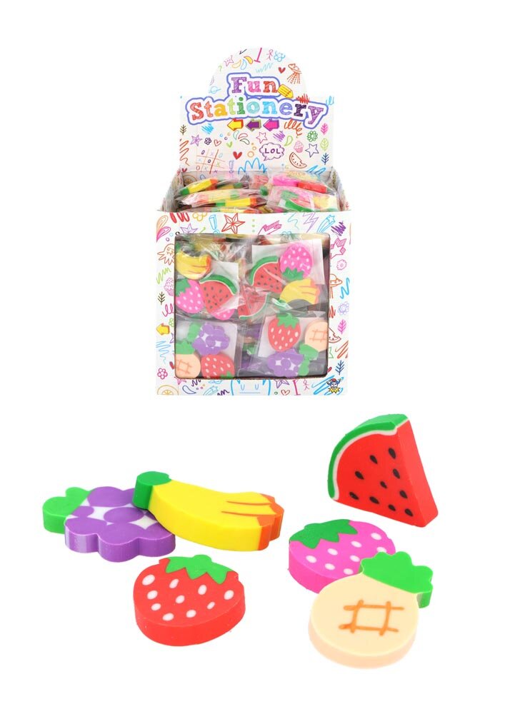 Radiergummis Früchte 3er-Pack