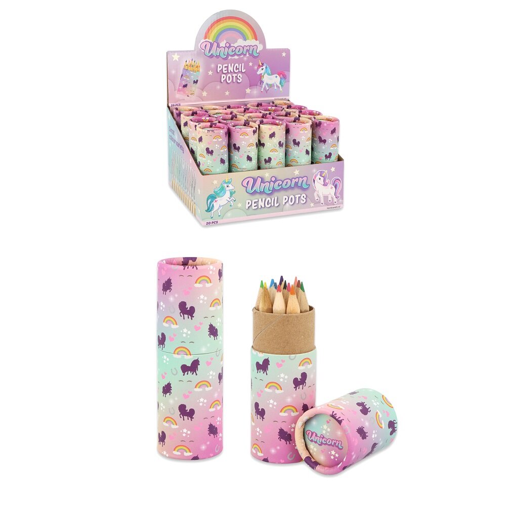 Einhorn Buntstifte in der Dose