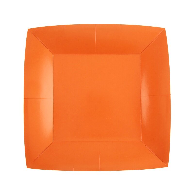 Kuchenteller Quadratische 18 cm - Orange 10er-Pack