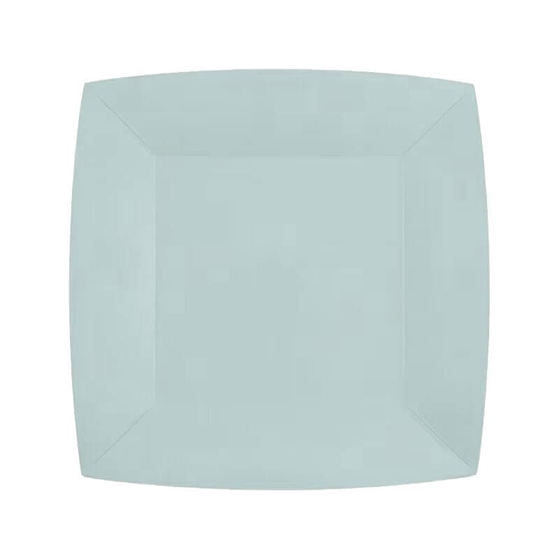 Kuchenteller Quadratisch 18 cm - Hellblau 10er Pack