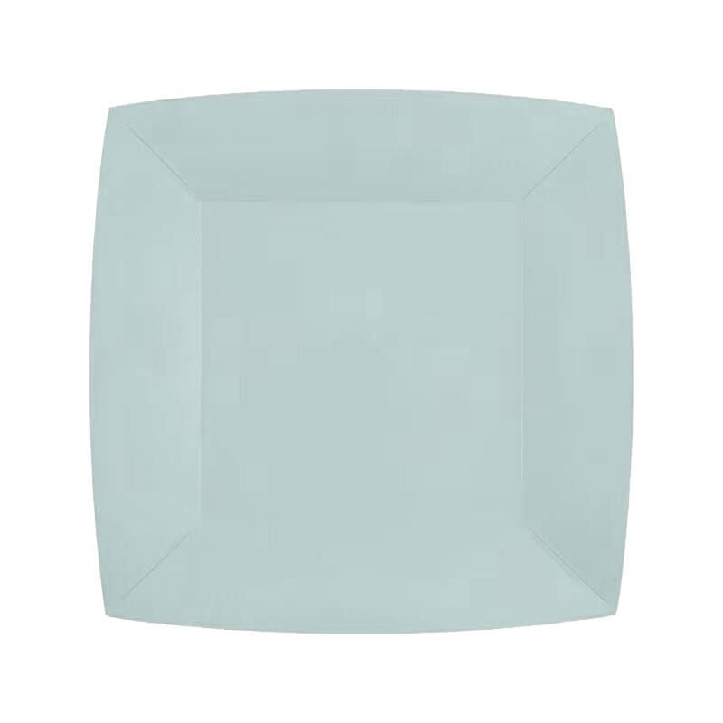 Kuchenteller Quadratisch 18 cm - Hellblau 10er-Pack
