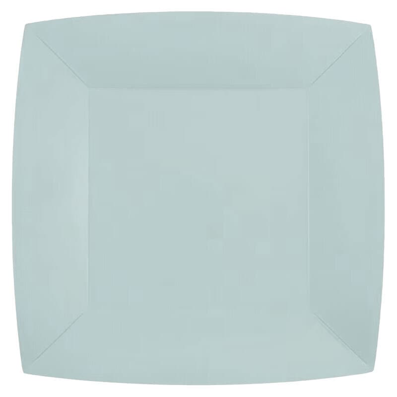 Pappteller Quadratisch 23 cm - Hellblau 10er-Pack