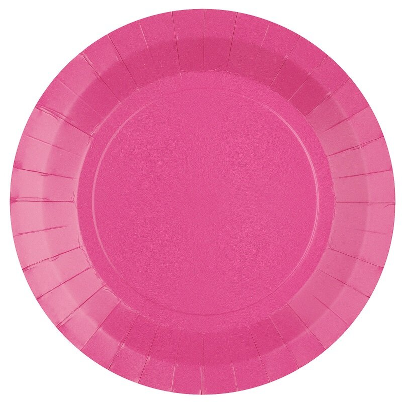 Pappteller 22,5 cm - Pink 10er Pack