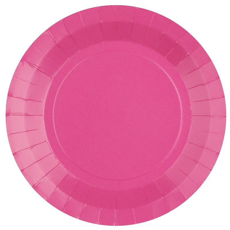 Pappteller 22,5 cm - Pink 10er-Pack