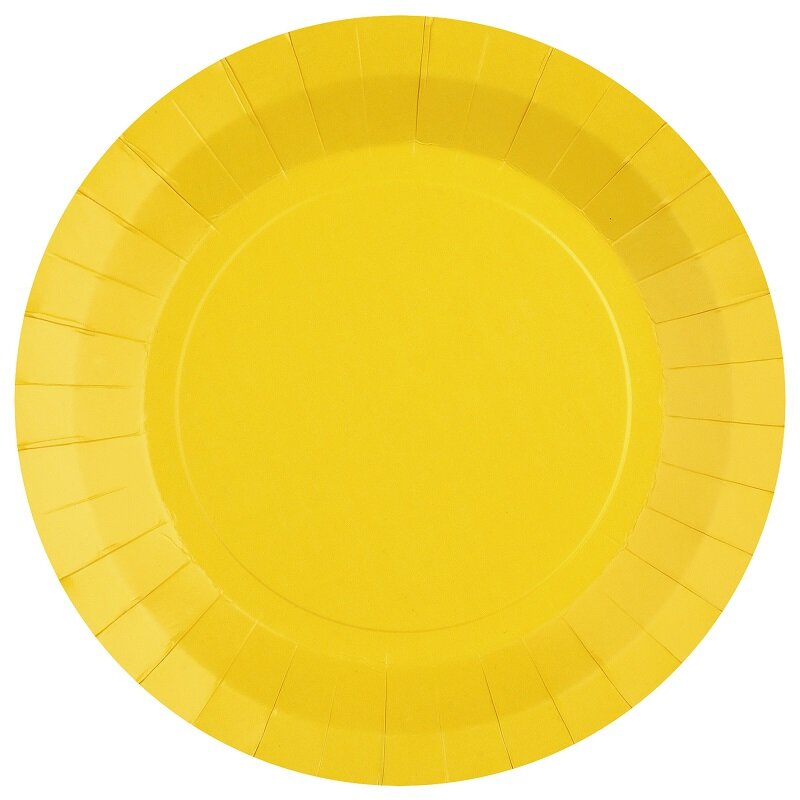 Pappteller 22,5 cm - Gelb 10er Pack