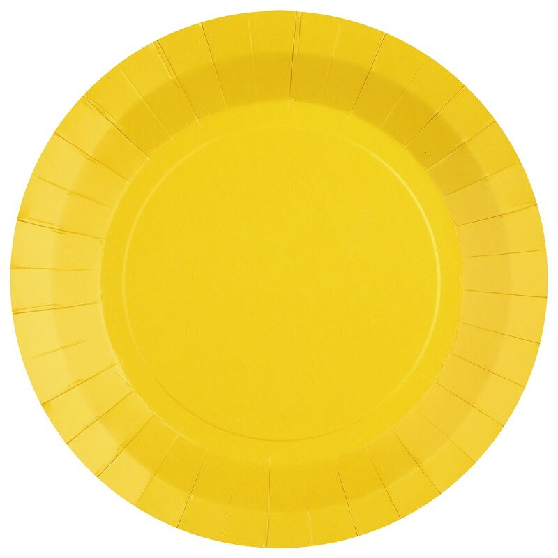 Pappteller 22,5 cm - Gelb 10er-Pack