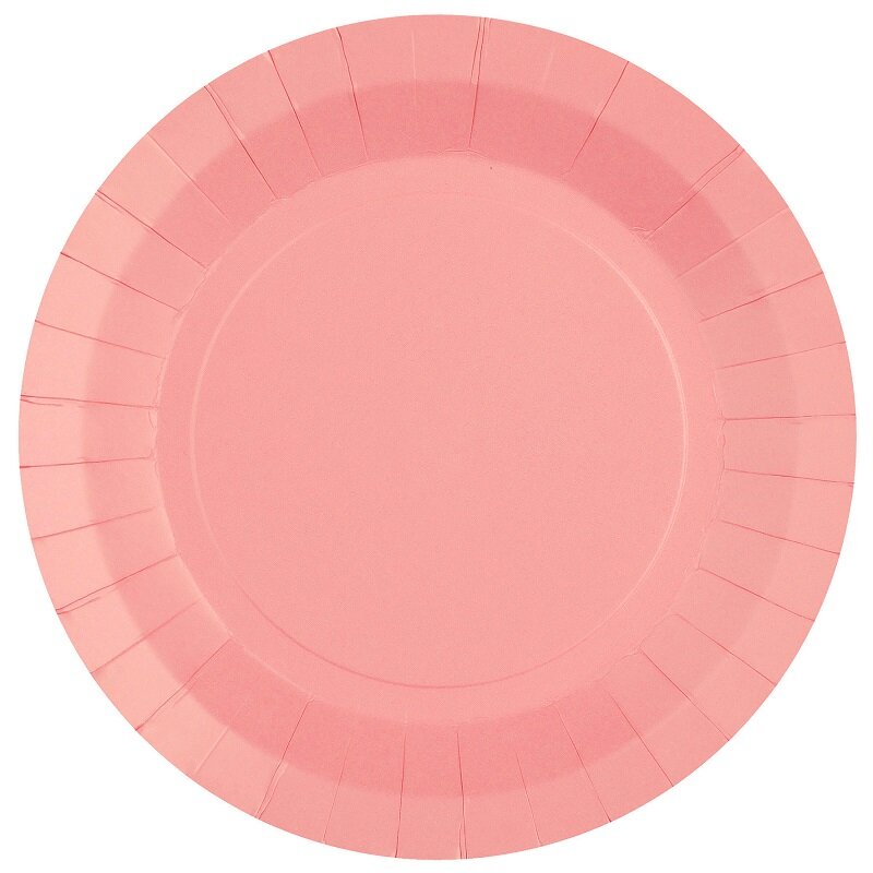 Pappteller 22,5 cm - Rosa 10er-Pack