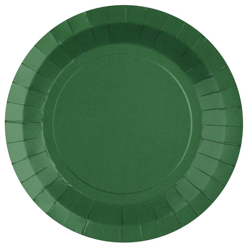 Pappteller 22,5 cm - Dunkelgrün 10er-Pack