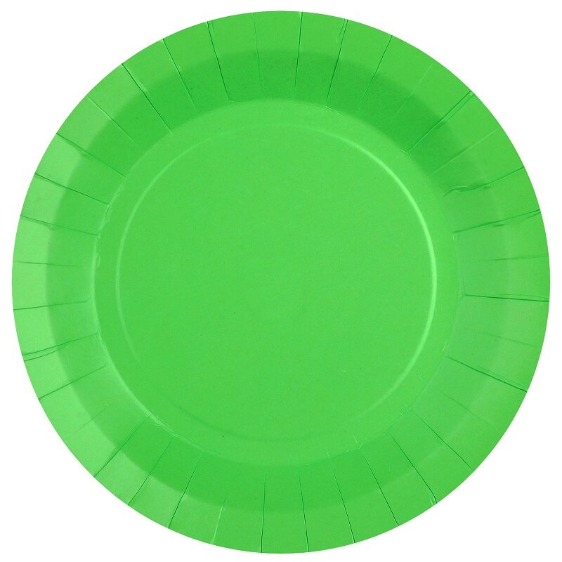 Pappteller 22,5 cm - Grün 10er-Pack