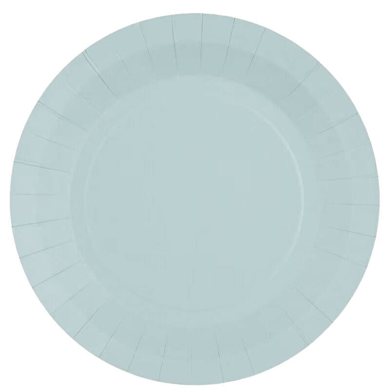 Pappteller 22,5 cm - Hellblau 10er-Pack