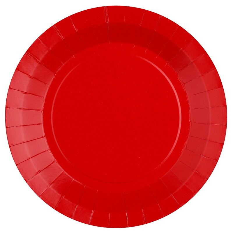 Pappteller 22,5 cm - Rot 10er-Pack