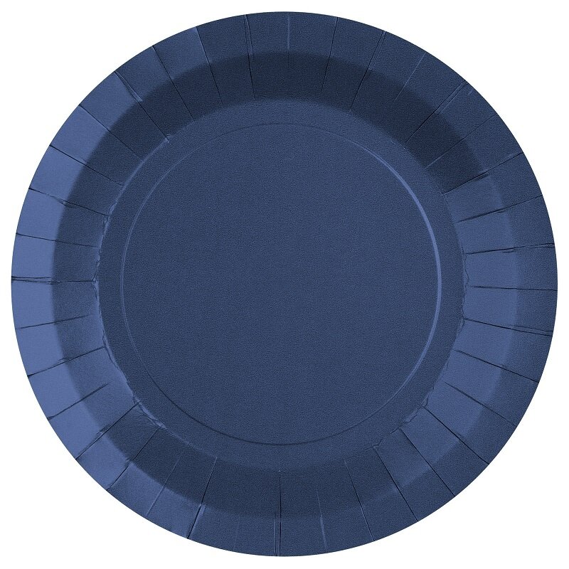 Pappteller 22,5 cm - Dunkelblau 10er-Pack