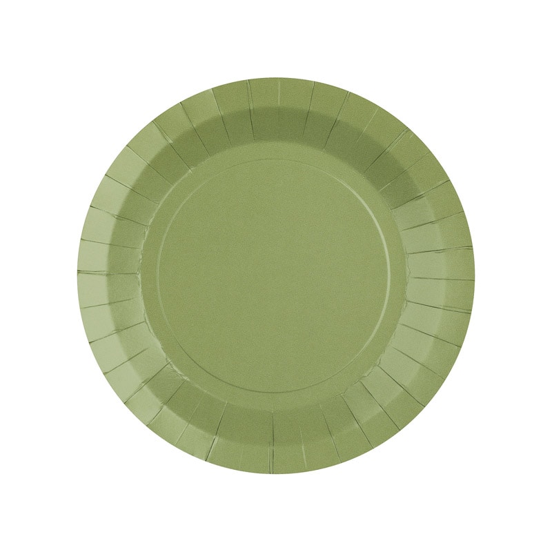 Kuchenteller 17,5 cm - Olivgrün 10er-Pack