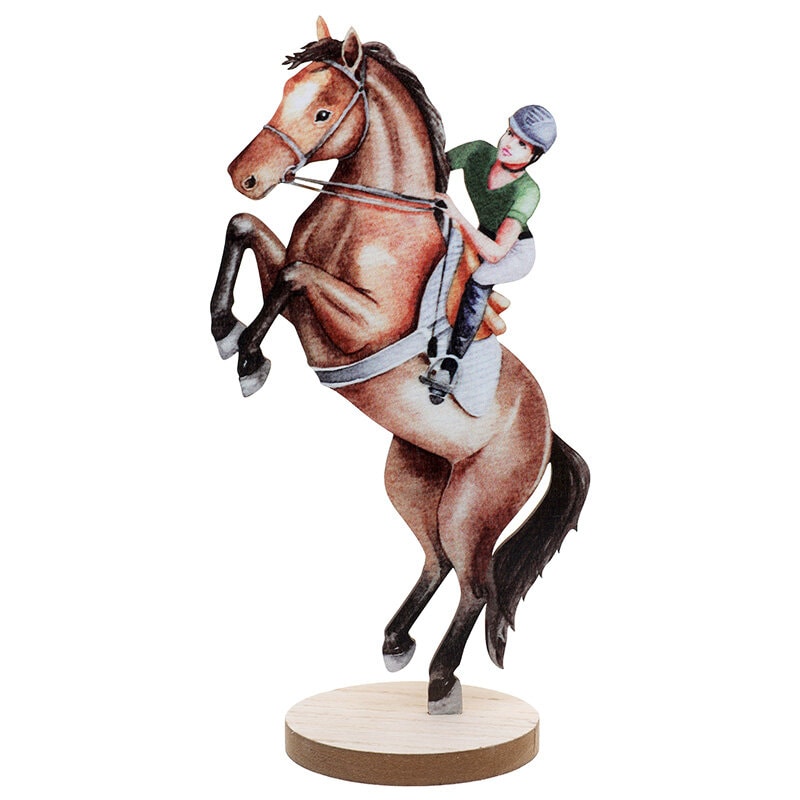 Champion Horse - 2D Tischdekoration aus Holz 20 cm