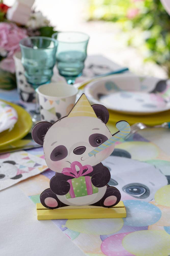 Panda - 2D-Tischdekoration aus Holz 20 cm