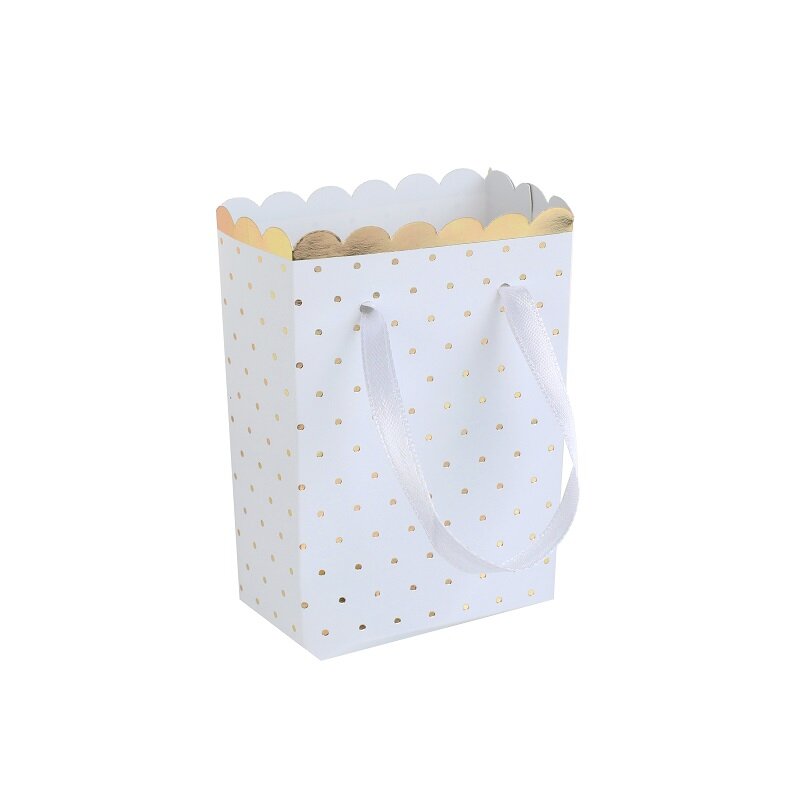 Kleine Geschenktüten - Weiß & Gold 6er-Pack