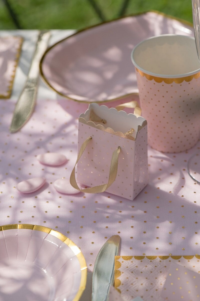 Kleine Geschenktüten - Rosa & Gold 6er-Pack