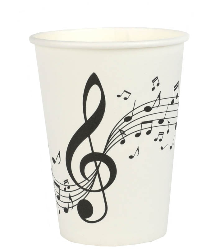 Musiknote - Pappbecher 10er-Pack