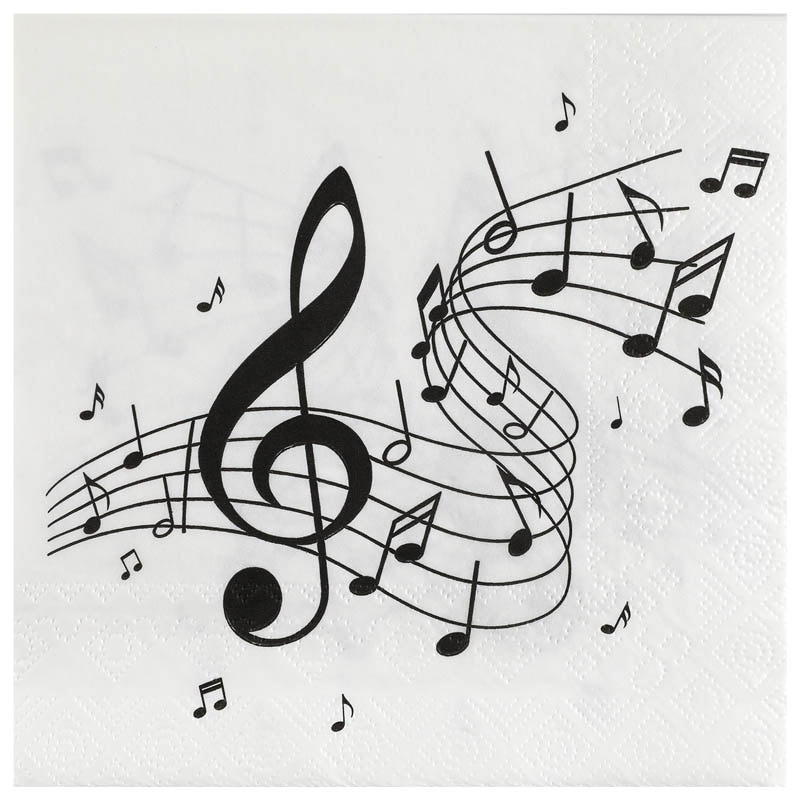 Musiknote - Servietten 20er-Pack