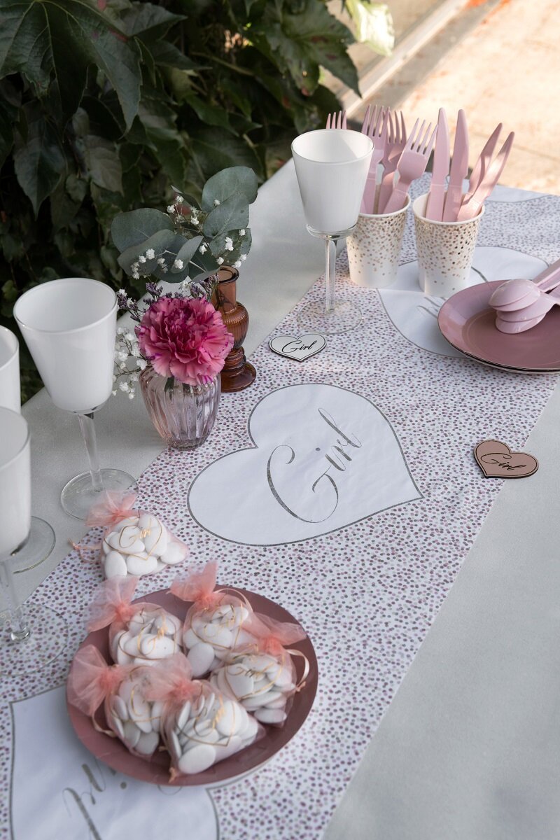 Baby Girl Dots - Tischläufer 3 Meter