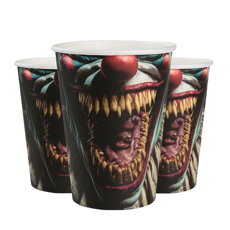 Killerclown - Pappbecher 10er-Pack