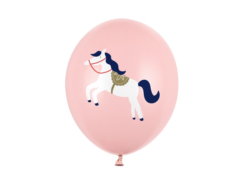 Luftballons Rosa, Pferde 6er-Pack