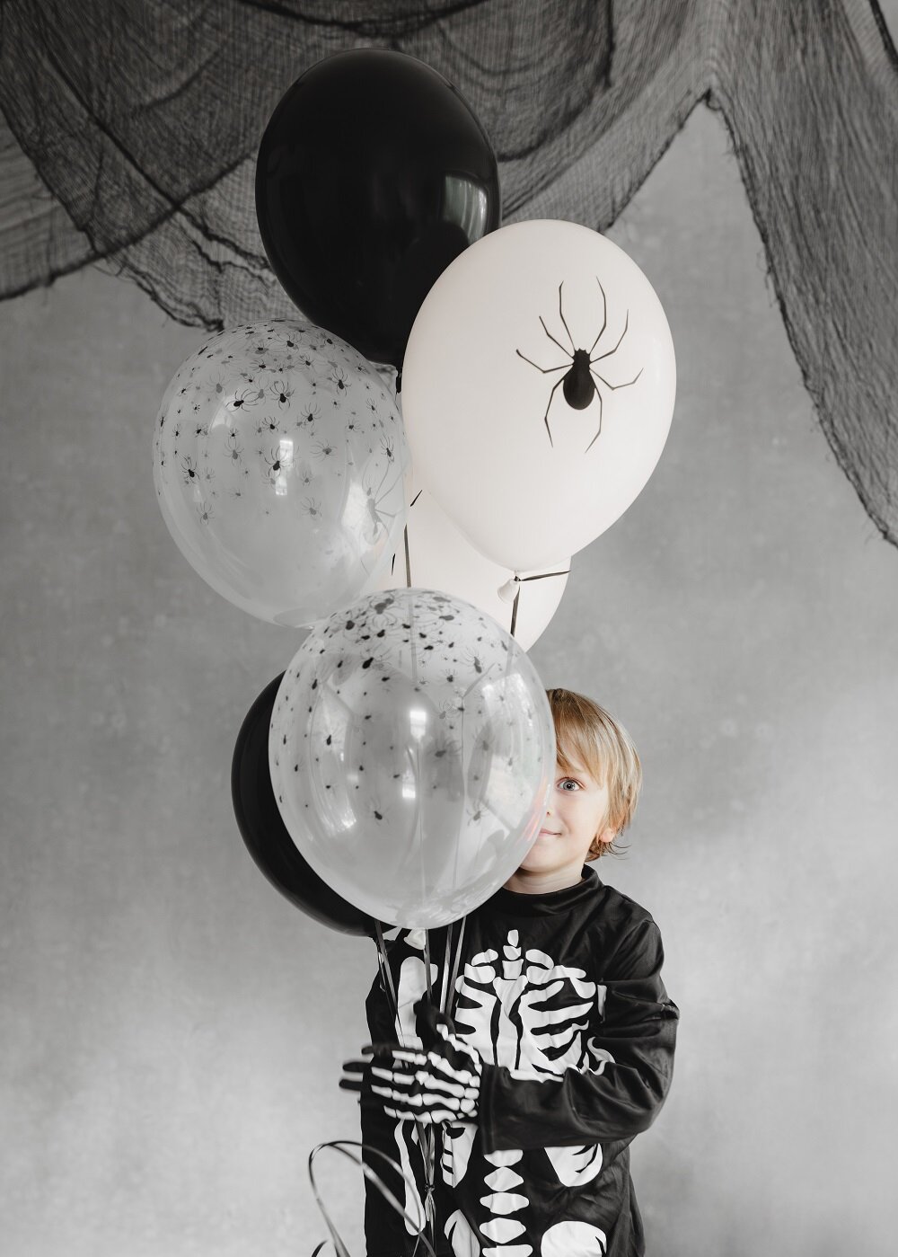 Luftballons mit Spinnen 6er-Pack