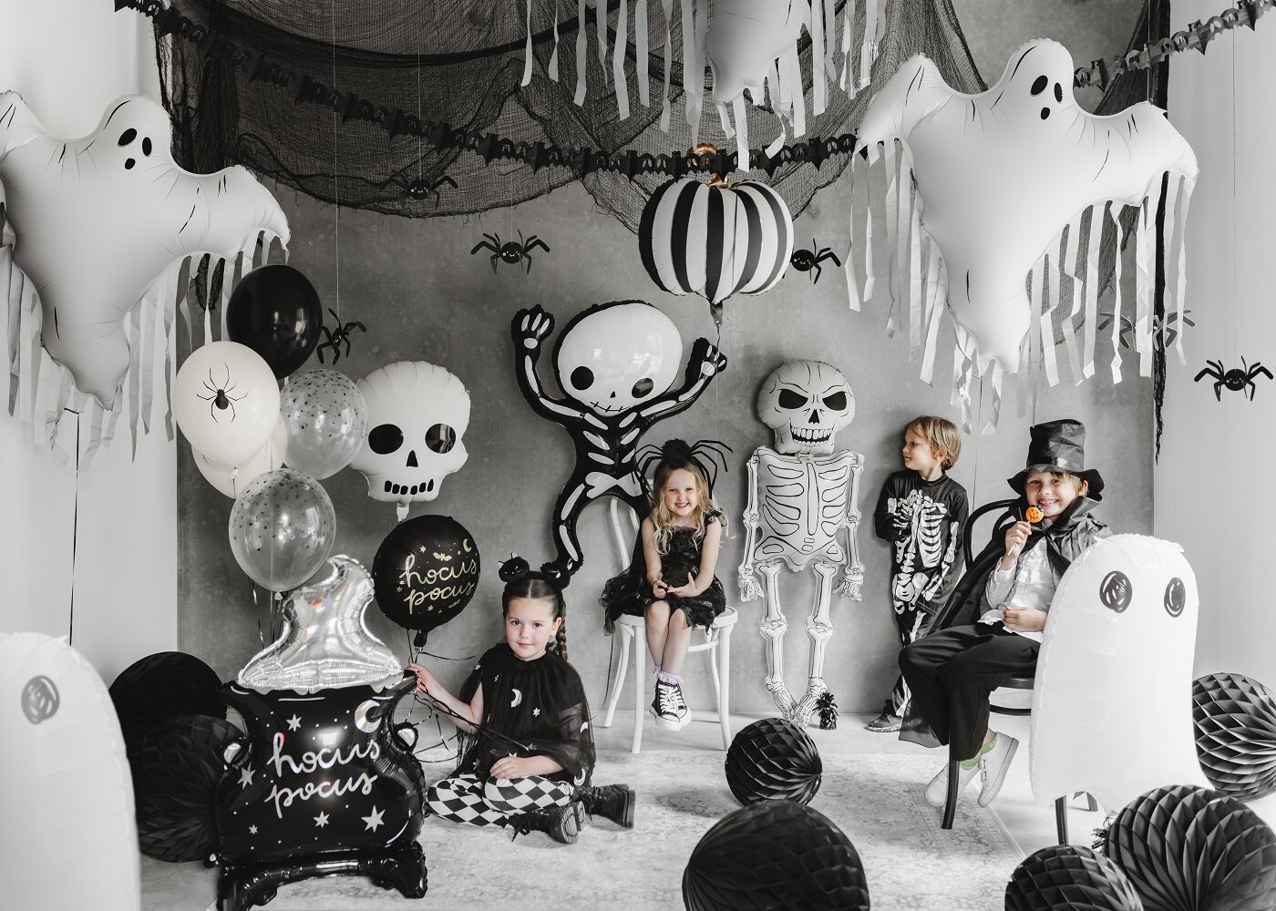 Luftballons mit Spinnen 6er-Pack