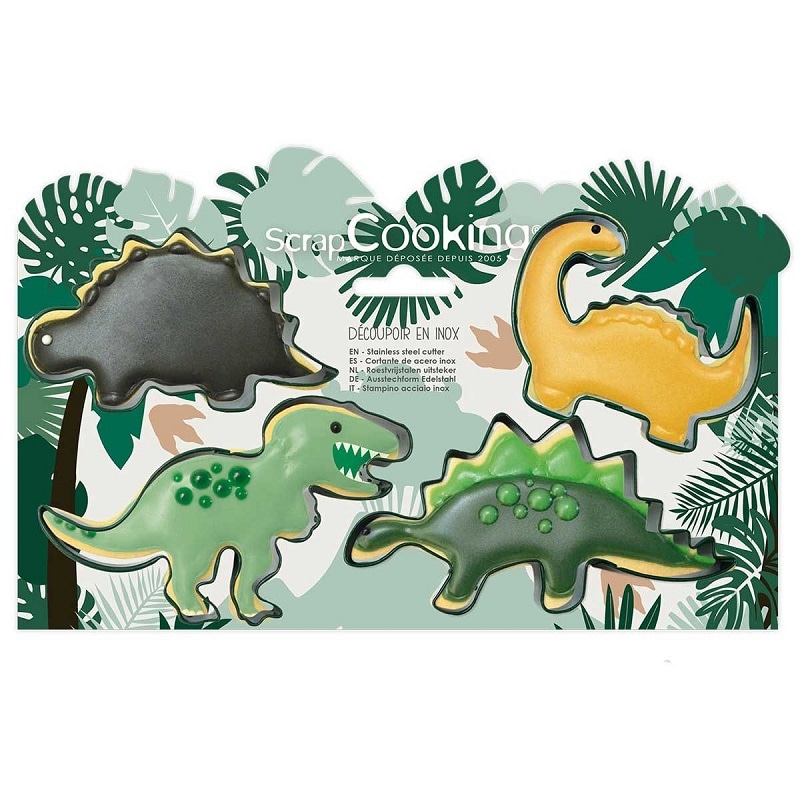 ScrapCooking Ausstechform - Dinosaurie 4er Pack