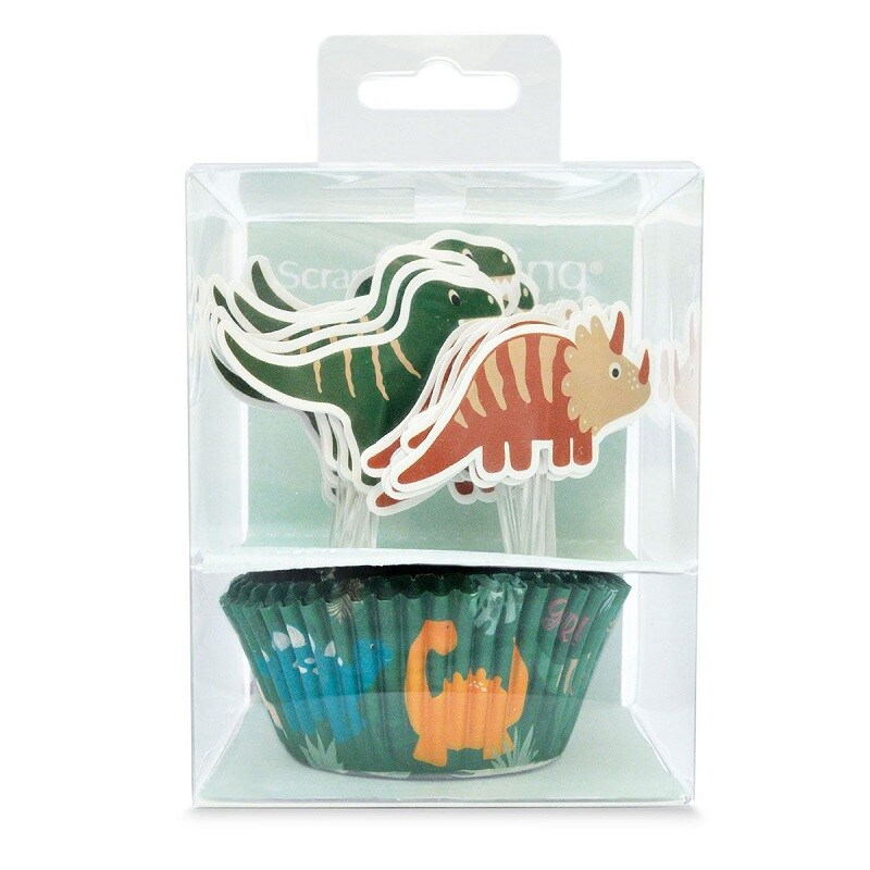 ScrapCooking - Cupcake-Set Dinosaurier 48er-Pack