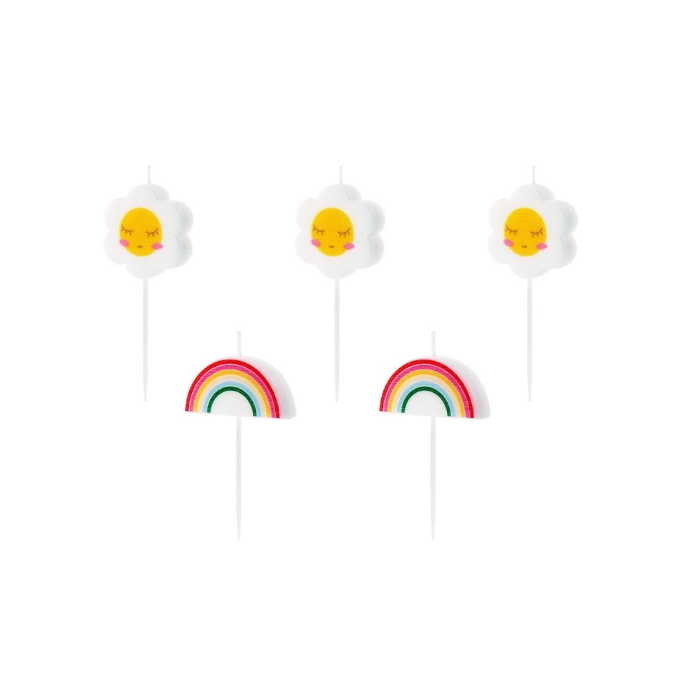 Kerzen - Daisy 5er-Pack