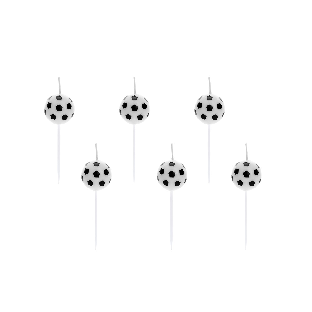 Kerzen - Fußbälle 6er-Pack
