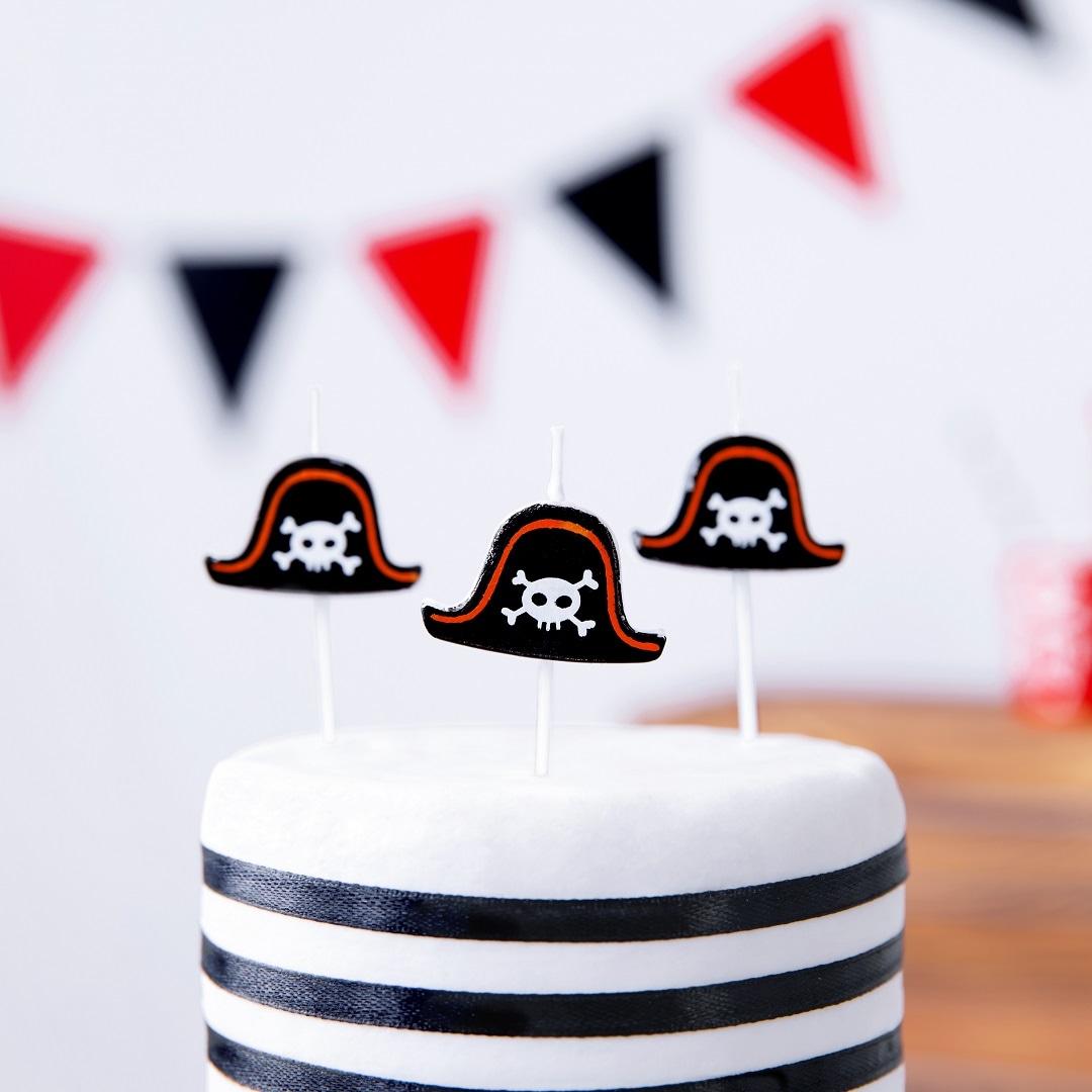 Kerzen - Piratenparty 5er-Pack