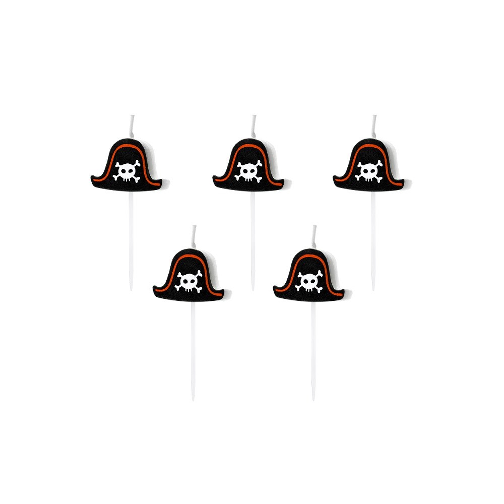 Kerzen - Piratenparty 5er-Pack