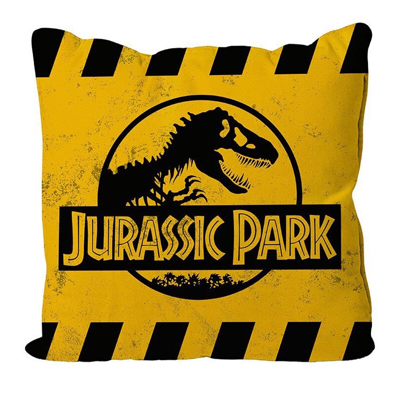 Jurassic Park - Kissen Vorsicht Gelbes Logo 40 x 40 cm