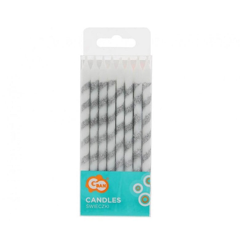 Kerzen - Silberglitzer 16er-Pack