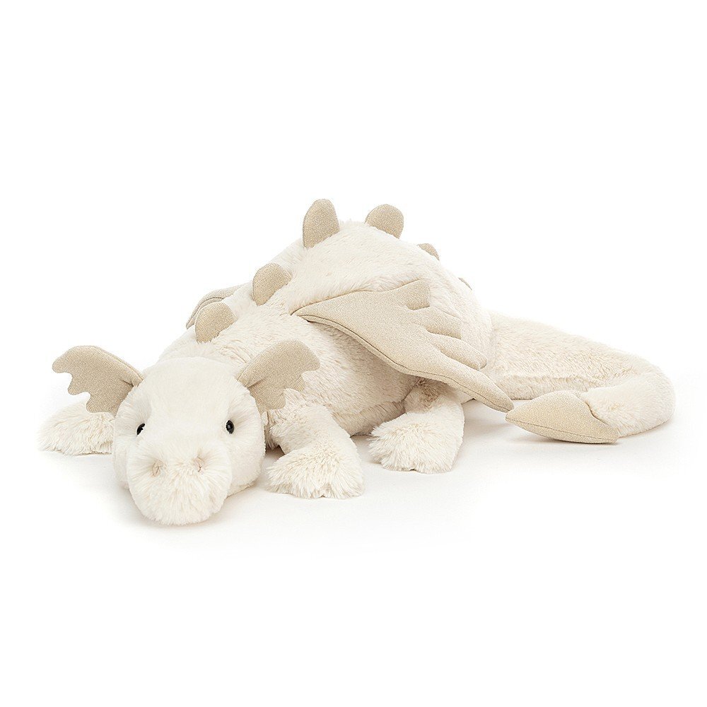 Jellycat - Liegender weißer Drache 66 cm