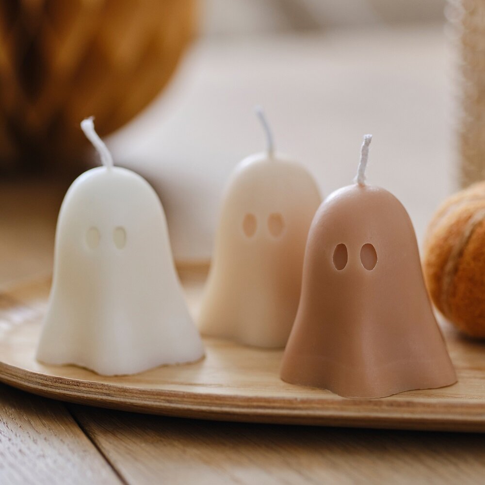 Halloween-Kerzen Geister 3er-Pack