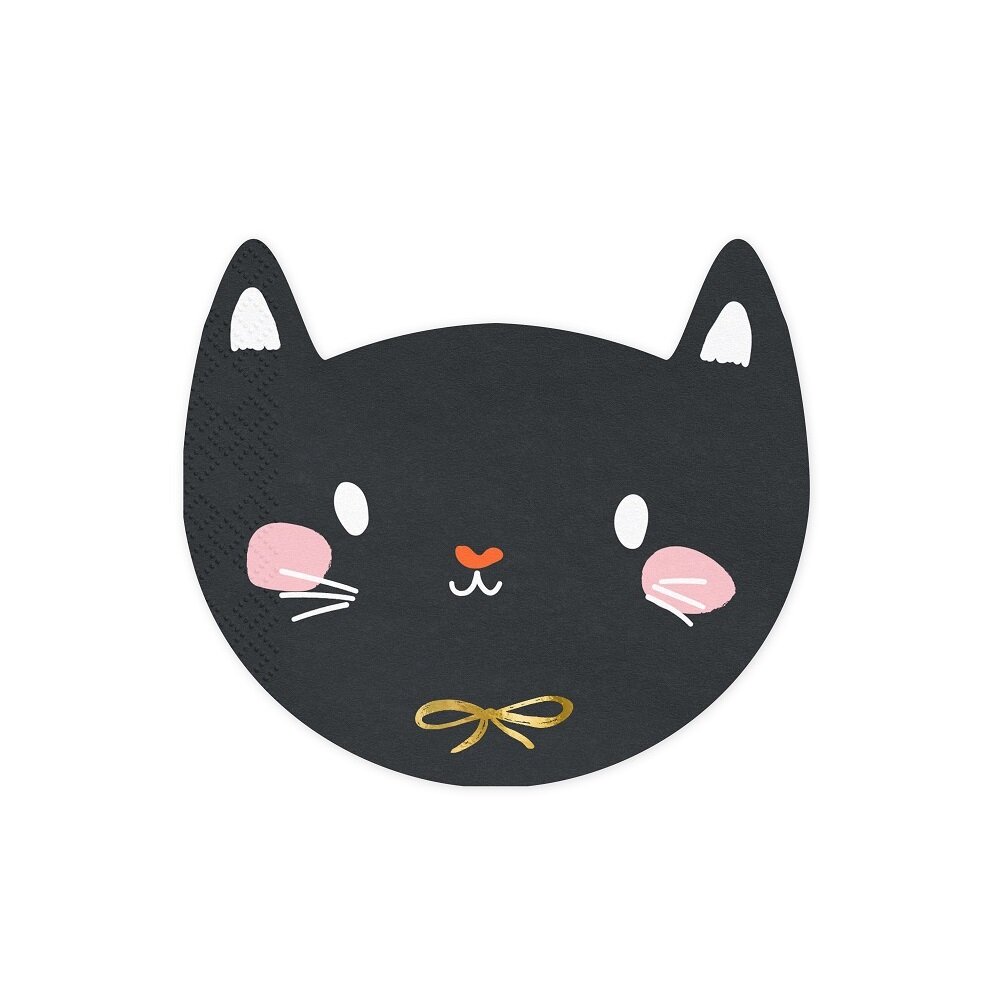 Servietten Schwarzer Kater 20er-Pack