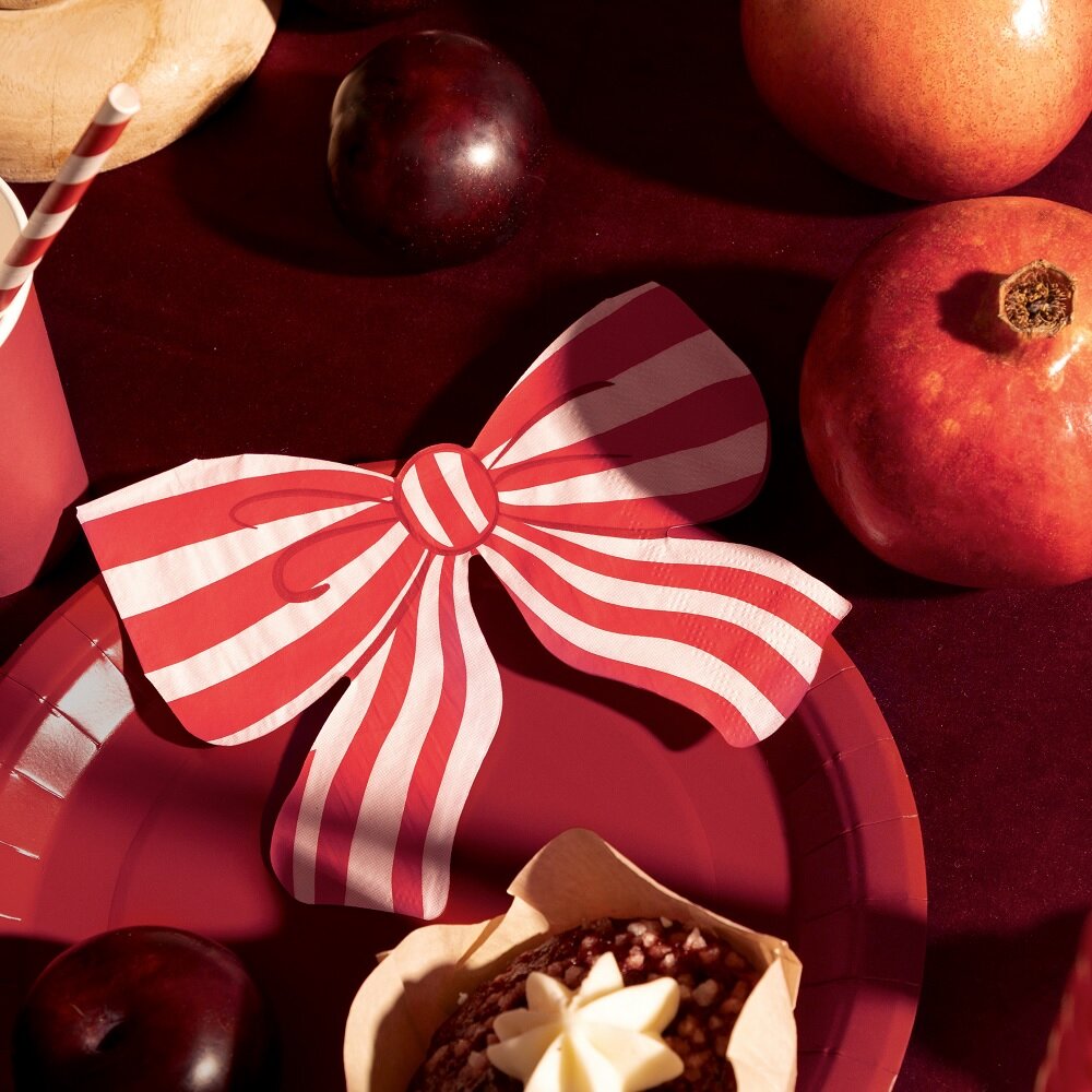 Weihnachtsservietten Schleife 12er-Pack